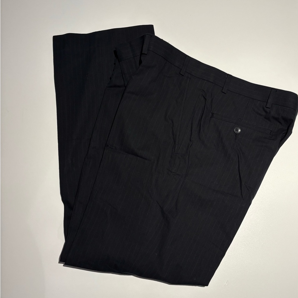 Billy London Black Pinstripe Trousers 38x30 NWT